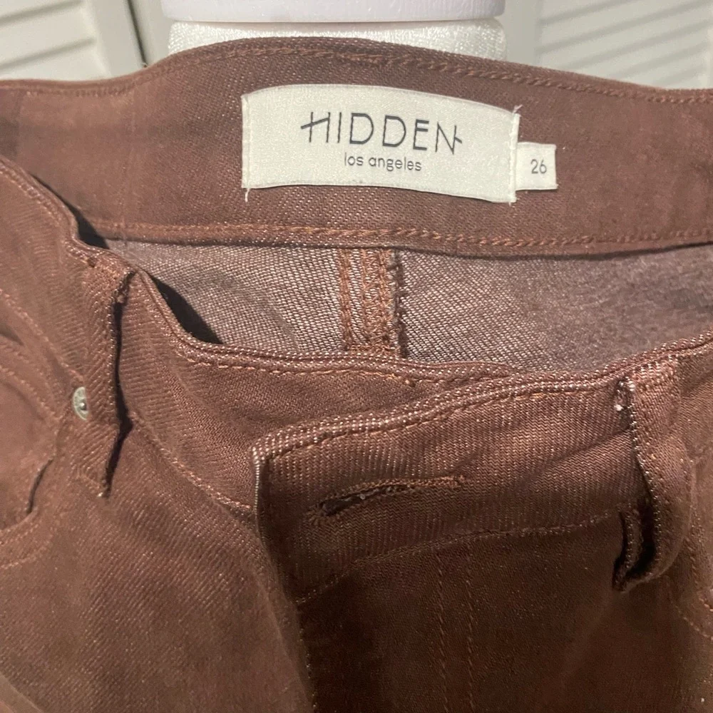 Hidden Brown High-Waisted Pants frayed 26 - Picture 4 of 4
